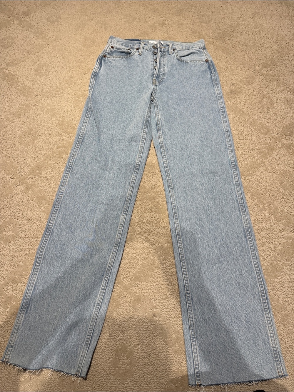 Re/Done Light Blue Wide-Leg Jeans